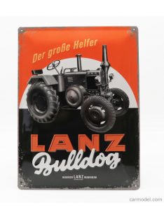   Edicola - Accessories 3D Metal Plate - Lanz Bulldog Black Orange