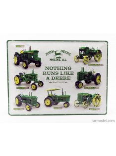   Edicola - Accessories 3D Metal Plate - John Deere Chart Green Yellow