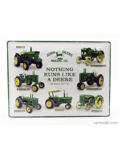 Edicola - Accessories 3D Metal Plate - John Deere Chart Green Yellow