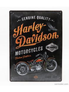   Edicola - Accessories 3D Metal Plate - Harley Davidson Timeless Tradition Black Orange