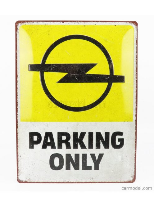 Edicola - Accessories 3D Metal Plate - Opel Parking Only Yellow White