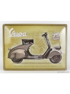   Edicola - Accessories 3D Metal Plate - Vespa Limited Edition Beige Grey