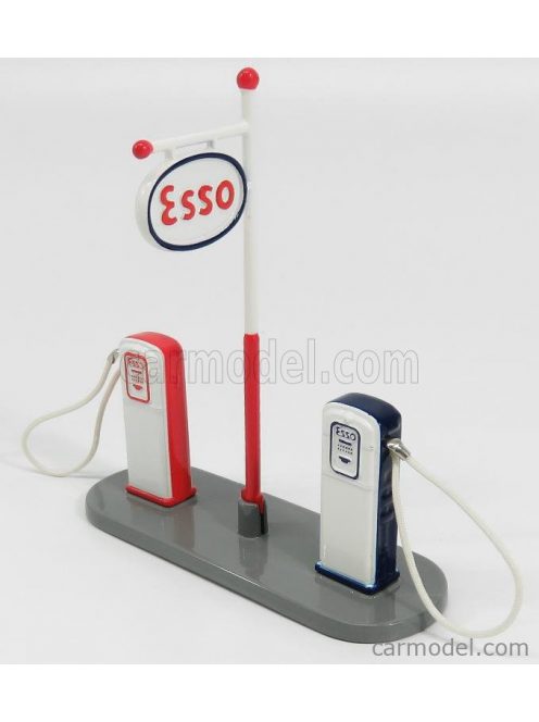 Edicola - Accessories Pompa Benzina - Pump Oil Gas Fuel Esso Red Blue White