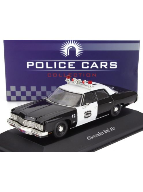 Edicola - CHEVROLET BEL AIR POLICE CITY OF NORWICH 1973 BLACK WHITE