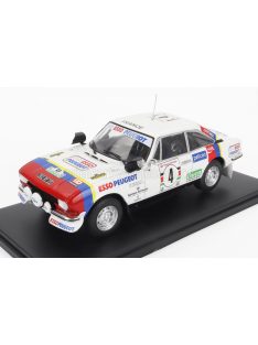   Edicola - PEUGEOT 504 TEAM ESSO (night version) N 4 WINNER RALLY SAFARI 1978 JEAN PIERRE NICOLAS - JEAN CLAUDE LEFEBVRE WHITE RED BLUE