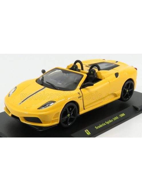 Edicola - FERRARI F430 SCUDERIA SPIDER 16M 2008 - CON VETRINA - WITH SHOWCASE YELLOW