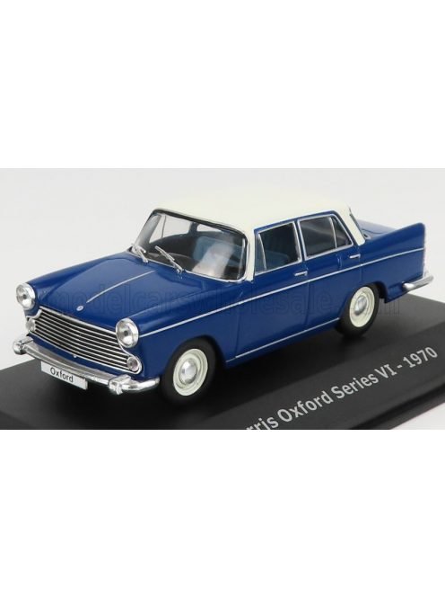 Edicola - MORRIS OXFORD SERIES VI 1970 - CON VETRINA - WITH SHOWCASE BLUE WHITE