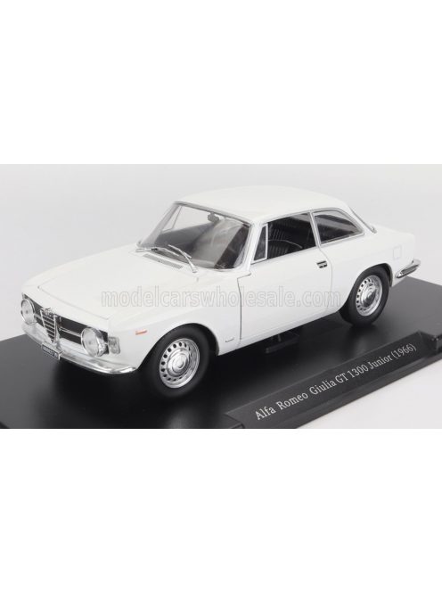 Edicola - ALFA ROMEO GIULIA GT 1300 JUNIOR 1966 - CON VETRINA - WITH SHOWCASE WHITE