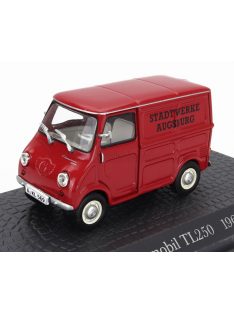   Edicola - GOGGOMOBIL TL250 VAN STADTWERKE AUGSBURG 1963 - DAMAGE DISPLAY BOX RED