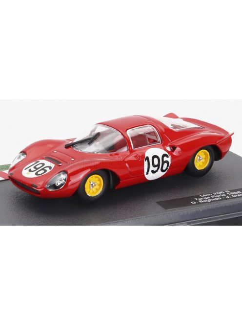 Edicola - FERRARI DINO 206S COUPE TEAM SEFAC N 196 2nd TARGA FLORIO 1966 GIANCARLO BAGHETTI - JEAN GUICHET RED WHITE