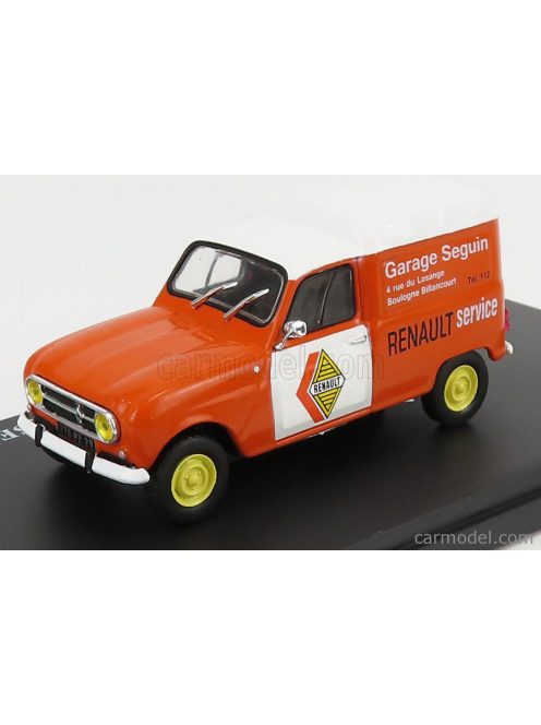 Edicola - Renault R4 Van Fourgonette Garage Seguin Renault Service 1952 Orange White