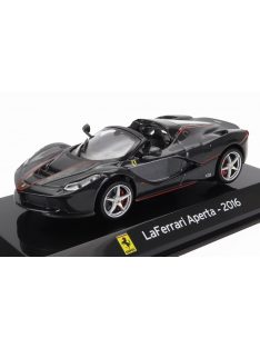   Edicola - FERRARI LAFERRARI APERTA SPIDER 2016 - CON VETRINA - WITH SHOWCASE BLACK