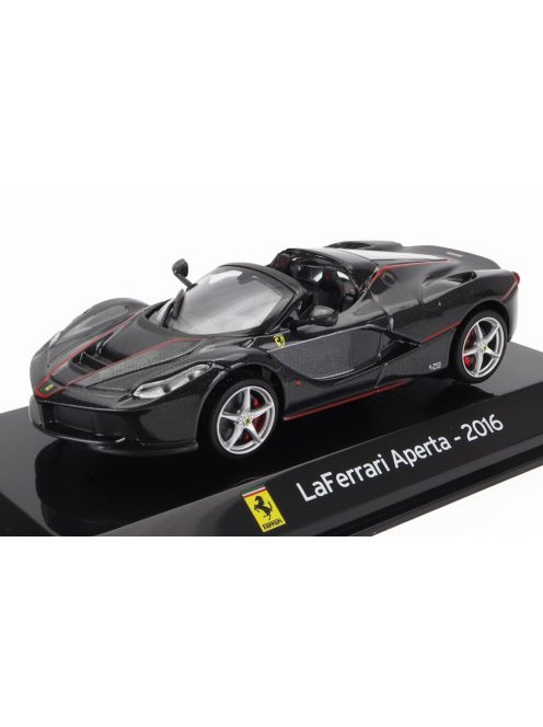 Edicola - FERRARI LAFERRARI APERTA SPIDER 2016 - CON VETRINA - WITH SHOWCASE BLACK