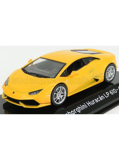 Edicola - LAMBORGHINI HURACAN LP610-4 2014 - CON VETRINA - WITH SHOWCASE YELLOW MET