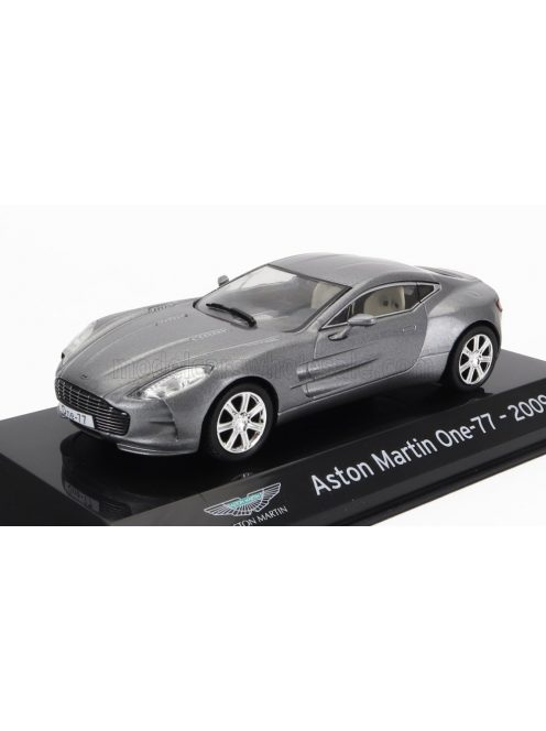 Edicola - ASTON MARTIN ONE-77 2009 - CON VETRINA - WITH SHOWCASE GREY MET