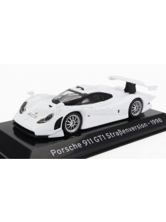   Edicola - PORSCHE 911 GT1 STREET VERSION 1998 - CON VETRINA - WITH SHOWCASE WHITE