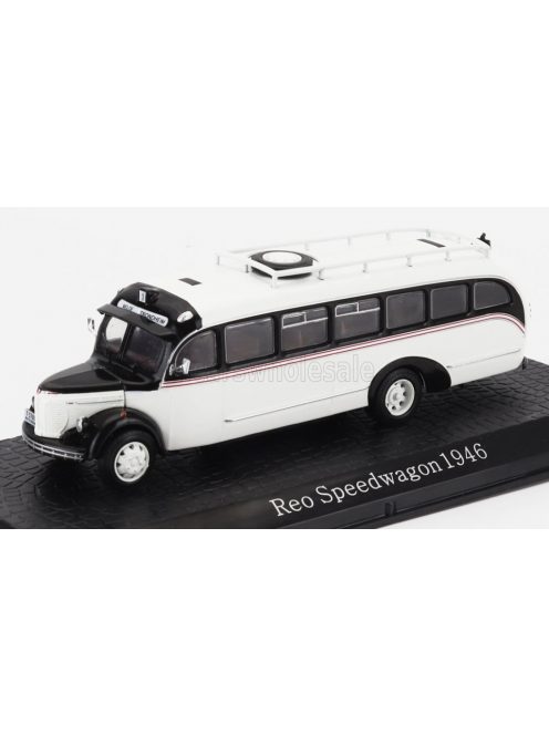 Edicola - REO SPEEDWAY AUTOBUS 1946 - DAMAGE DISPLAY BOX WHITE BLACK