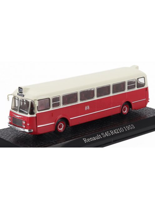 Edicola - RENAULT S45 R4210 AUTOBUS 1953 - DAMAGE DISPLAY BOX RED CREAM