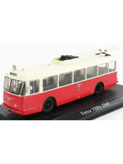 Edicola - VETRA VBRH TRAM AUTOBUS 1948 - DAMAGE DISPLAY BOX RED CREAM