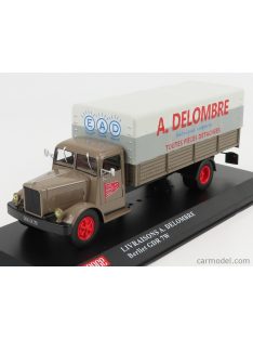   Edicola - Berliet Gdr 7W Truck Telonato Livraisons A.Delombre 1954 Brown Grey