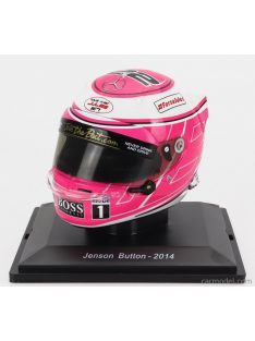   Edicola - Helmet F1 Casco - Mclaren Mp4/29 Mercedes N 22 Season 2014 Jenson Button Pink White