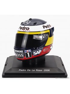   Edicola - Helmet F1 Casco - Mclaren Mp4/20 Mercedes N 4 Season 2006 Pedro De La Rosa Yellow Blue Red White