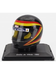   Edicola - Helmet F1 Casco - March 821 N 19 Season 1982 Emilio De Villota Black Yellow