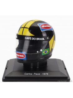   Edicola - Helmet F1  Casco - Brabham Bt44 Team Martini Racing N 8 Season 1975 Carlos Pace Black Yellow