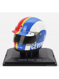   Edicola - Helmet F1 Casco - Tyrrell 006 Team Elf Tyrrel N 6 Season 1973 Francoise Cevert White Blue Red Yellow