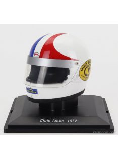   Edicola - Helmet F1 Casco - Matra Simca Ms120D N 9 Season 1972 Chris Amon White Red Blue