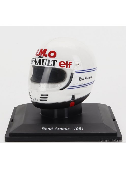 Edicola - Helmet F1 Casco - Renault Re20B N 16 Season 1981 Rene Arnoux White