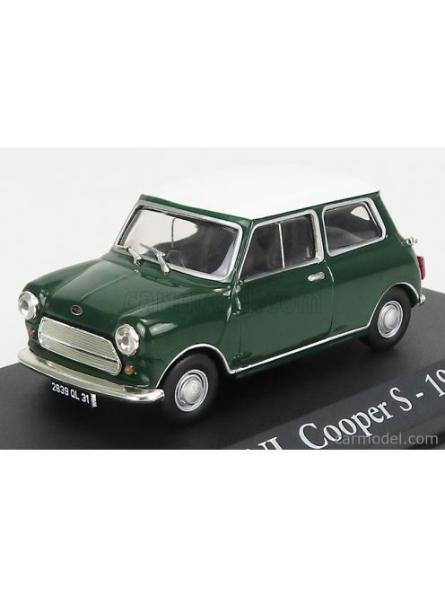 Edicola - Mini Cooper S 1967 - Con Vetrina - With Showcase Green White