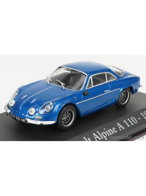 Edicola - Renault Alpine A110 1969 - Black Wheels - Con Vetrina - With Showcase Blue Met