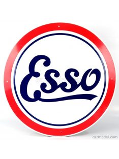   Edicola - Accessories Metal Round Plate - Esso White Blue Red