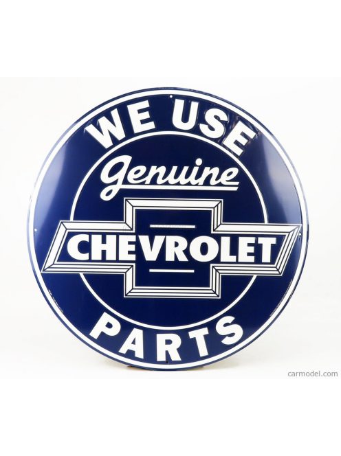 Edicola - Accessories Metal Round Plate - Chevrolet Genuine Parts Blue White