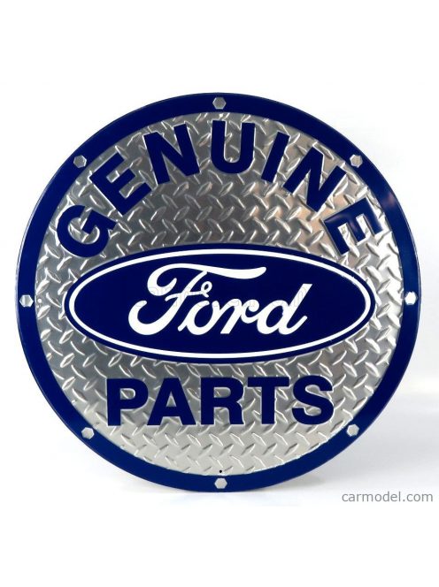 Edicola - Accessories Metal Round Plate - Ford Genuine Parts Diamond Plate Blue Silver