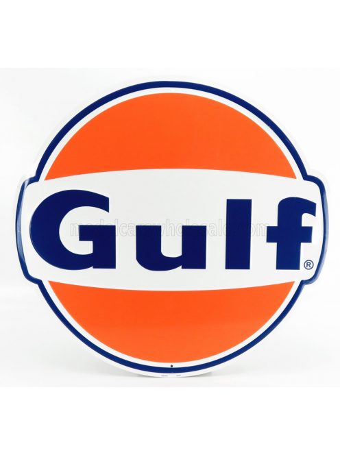 Edicola - ACCESSORIES METAL ROUND PLATE - GULF ORANGE WHITE BLUE