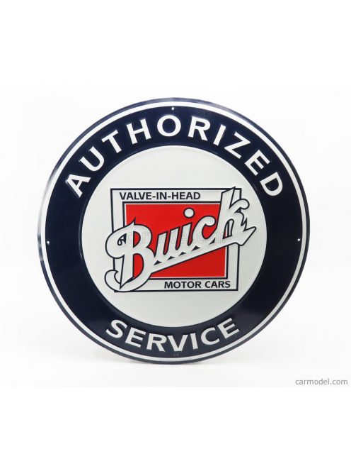 Edicola - Accessories Metal Round Plate - Buick Service White Blue