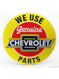   Edicola - Accessories Metal Round Plate - Chevrolet Genuine Parts Yellow Red Blue