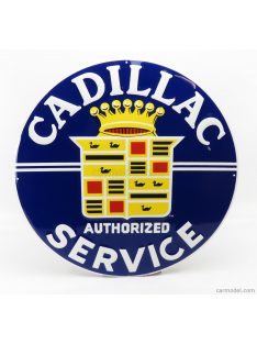   Edicola - Accessories Metal Round Plate - Cadillac Service Blue