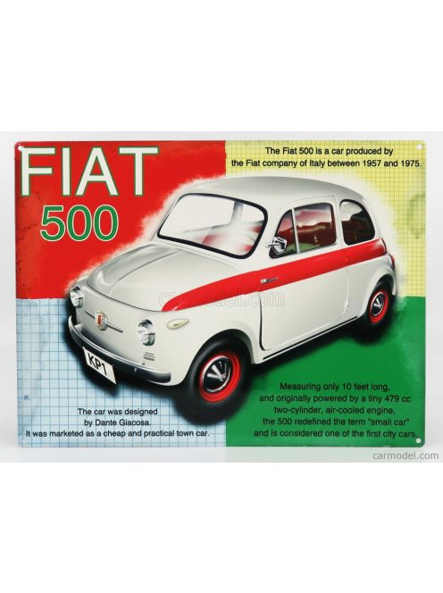 Edicola - Accessories Metal Plate - Fiat 500 Various