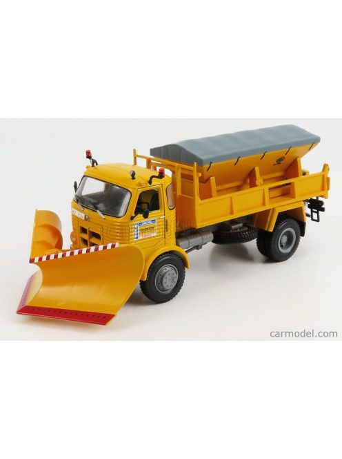 Edicola - Pegaso 3040 Truck Snowplough Spargisale E Spazzaneve 1980 Yellow