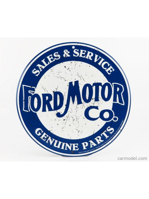 Edicola - Accessories Metal Plate - Ford Motor Co. Sales & Service Blue White