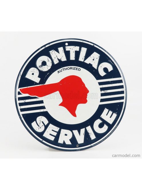 Edicola - Accessories Metal Plate - Pontiac Authorized Service Blue White Red