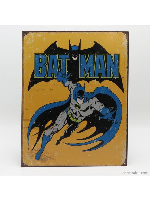 Edicola - Accessories Metal Plate - Batman Retro Yellow Blue Black