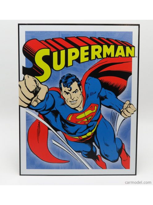 Edicola - Accessories Metal Plate - Superman Retro Blue Red Yellow