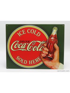   Edicola - Accessories Metal Plate - Coca-Cola Ice Cold Bullseye Green Red