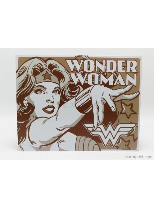 Edicola - Accessories Metal Plate - Wonder Woman Brown White