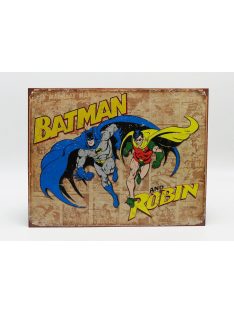   Edicola - Accessories Metal Plate - Batman And Robin Brown Blue Yellow