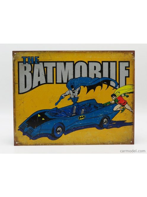 Edicola - Accessories Metal Plate - Batman The Batmobile Yellow Blue